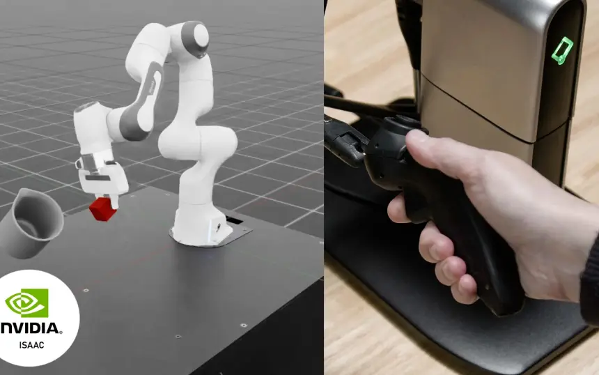 Robotic arm with a VerseGrip in a clinical simulation setting