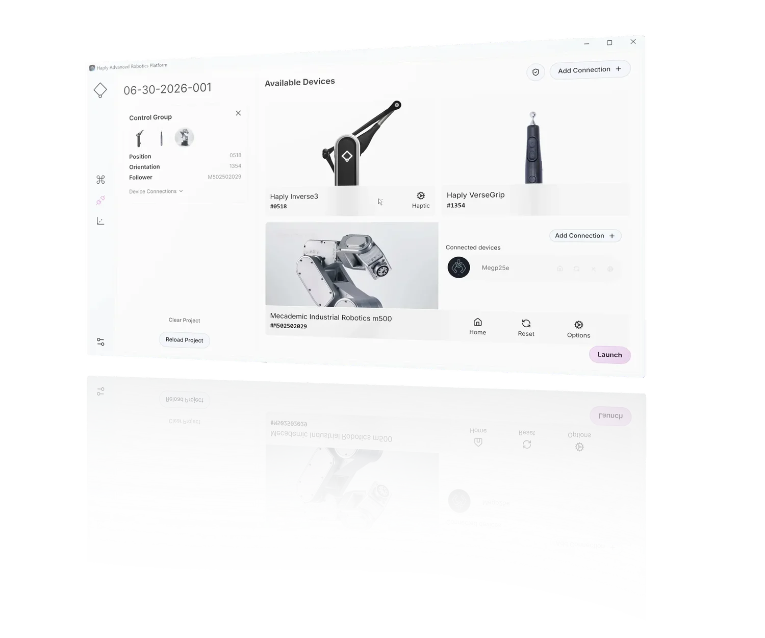 HARP — Inverse3 haptic controller guiding a robotic arm workflow