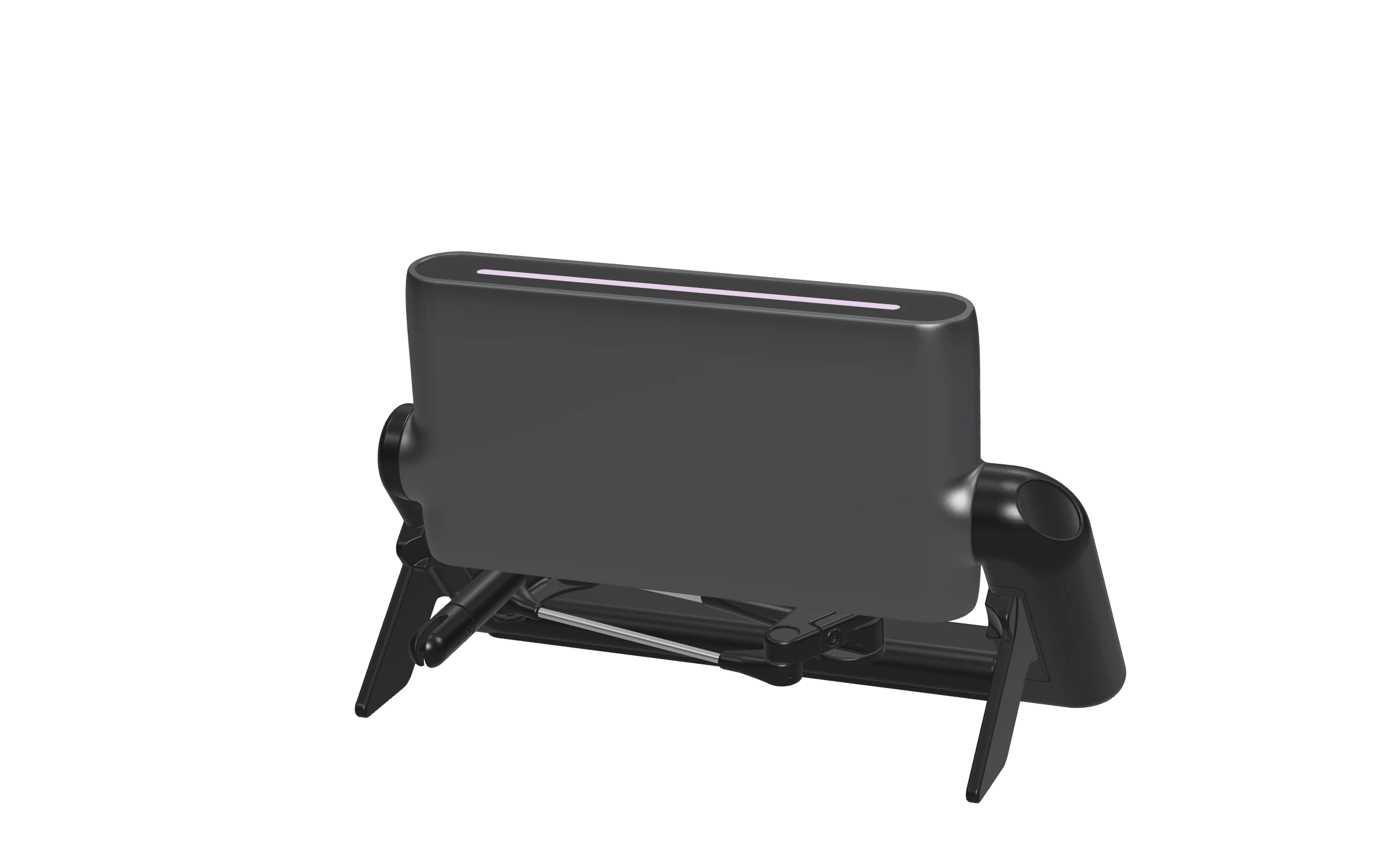 MinVerse portable force-feedback 3D input device — production design render with stylus arm and fold-out feet